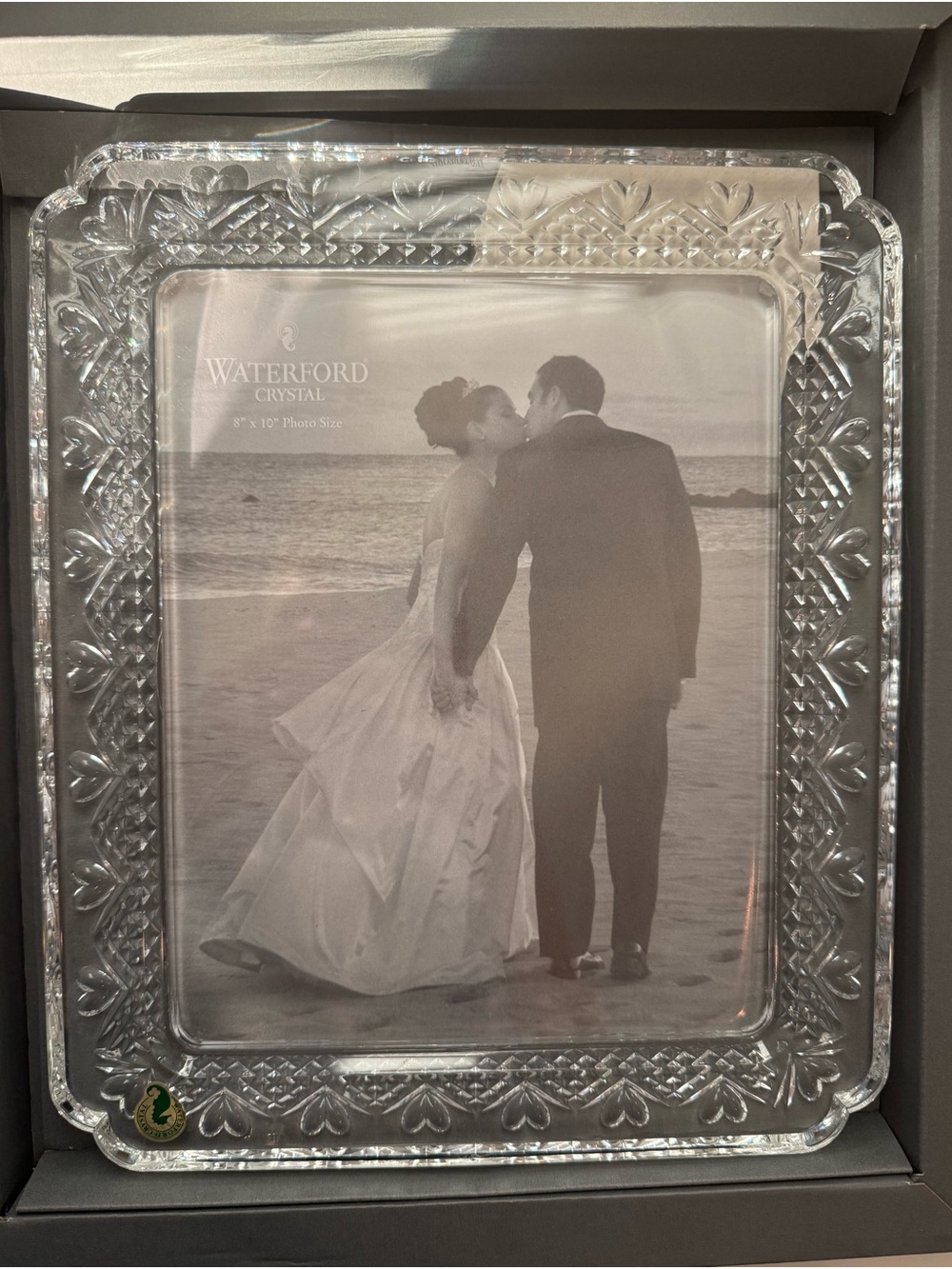 Waterford Crystal Clear Decorative Heart & Diamond-Cut Photo Frame